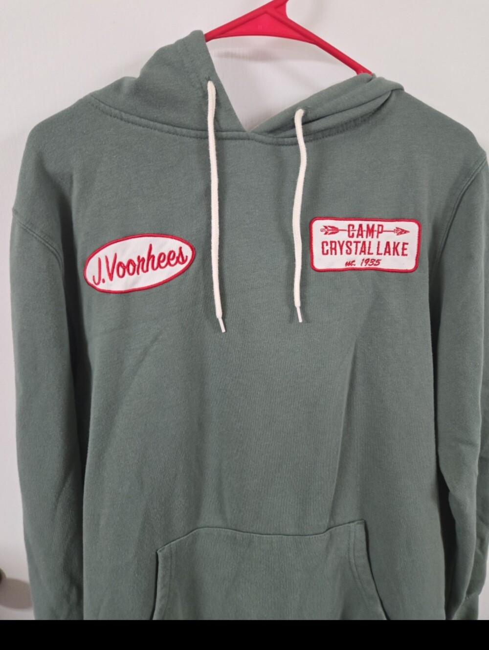 JASON VOORHEES FRIDAY THE 13TH GREEN GRAPHIC HOODIE SZ L